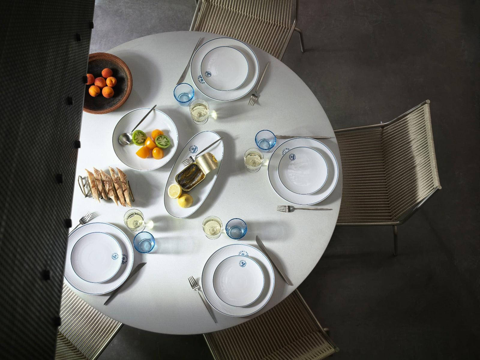 Royal Copenhagen Blueline Coupe tallerken - 19 cm. - Bahne